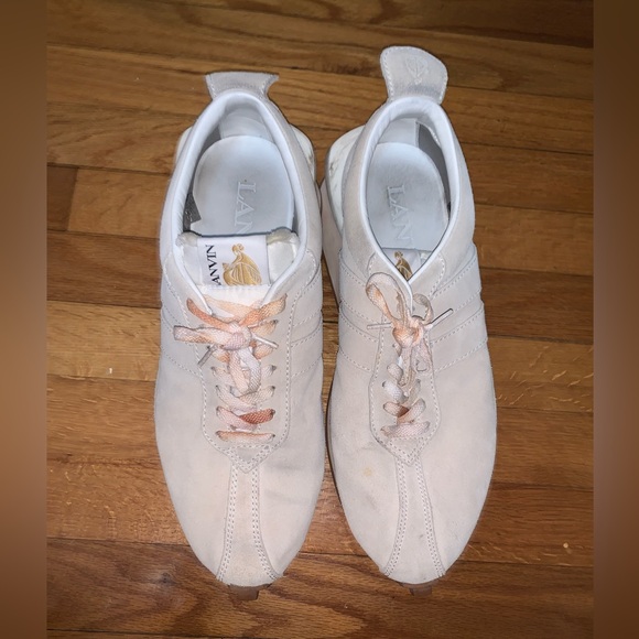 Mens Lanvin "Bumpr" Suede JL Runner Sneakers Size 12/ 46 - Picture 7 of 7